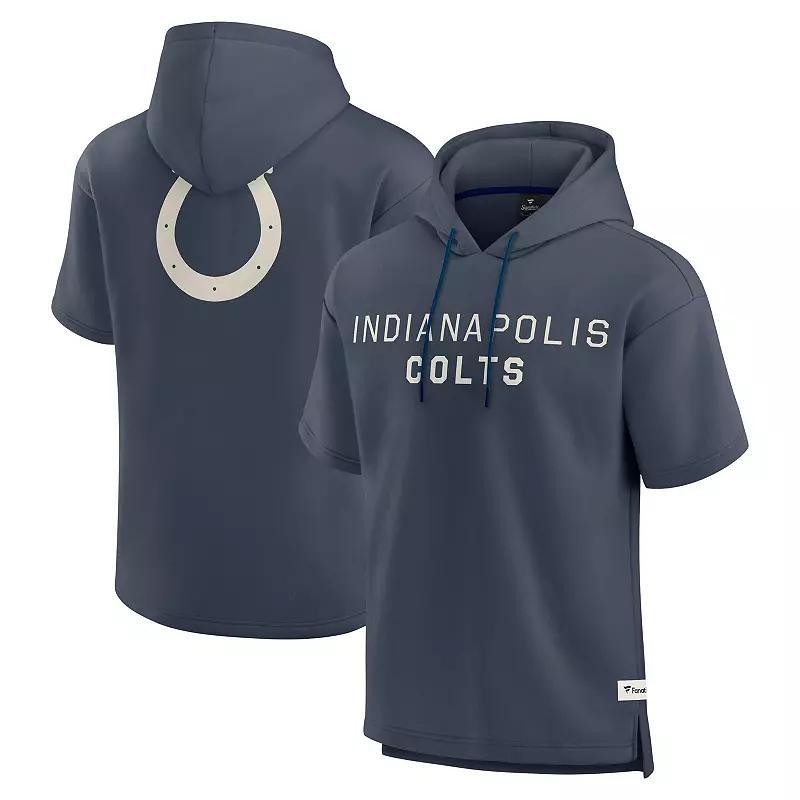 Men's Fanatics Navy Indianapolis Colts Elements Future Ground Lettering Short Sleeve Pullover Hoodie, Size: 3XL, Blue Product Image