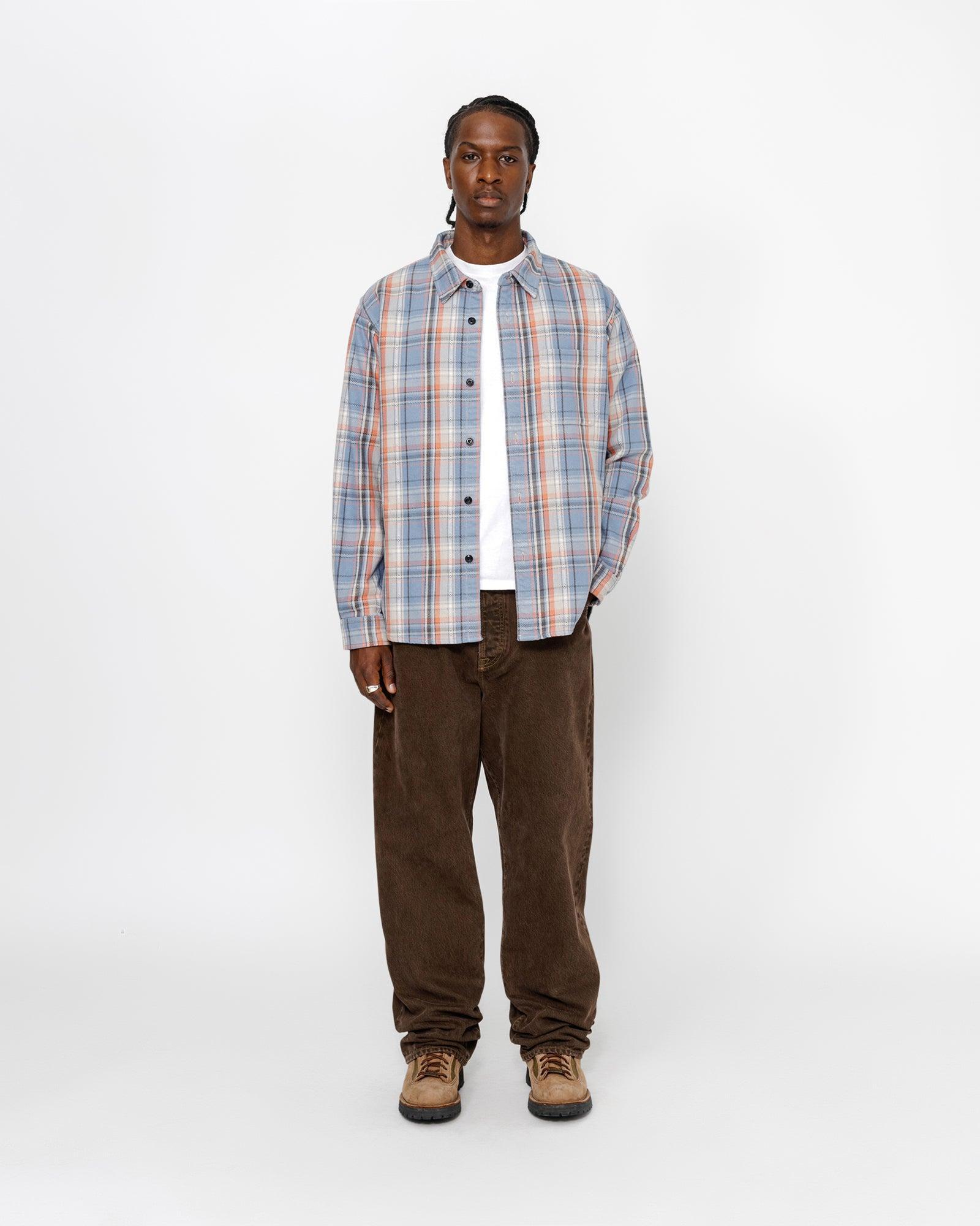 DAN WASHED COTTON PLAID SHIRT Male Product Image