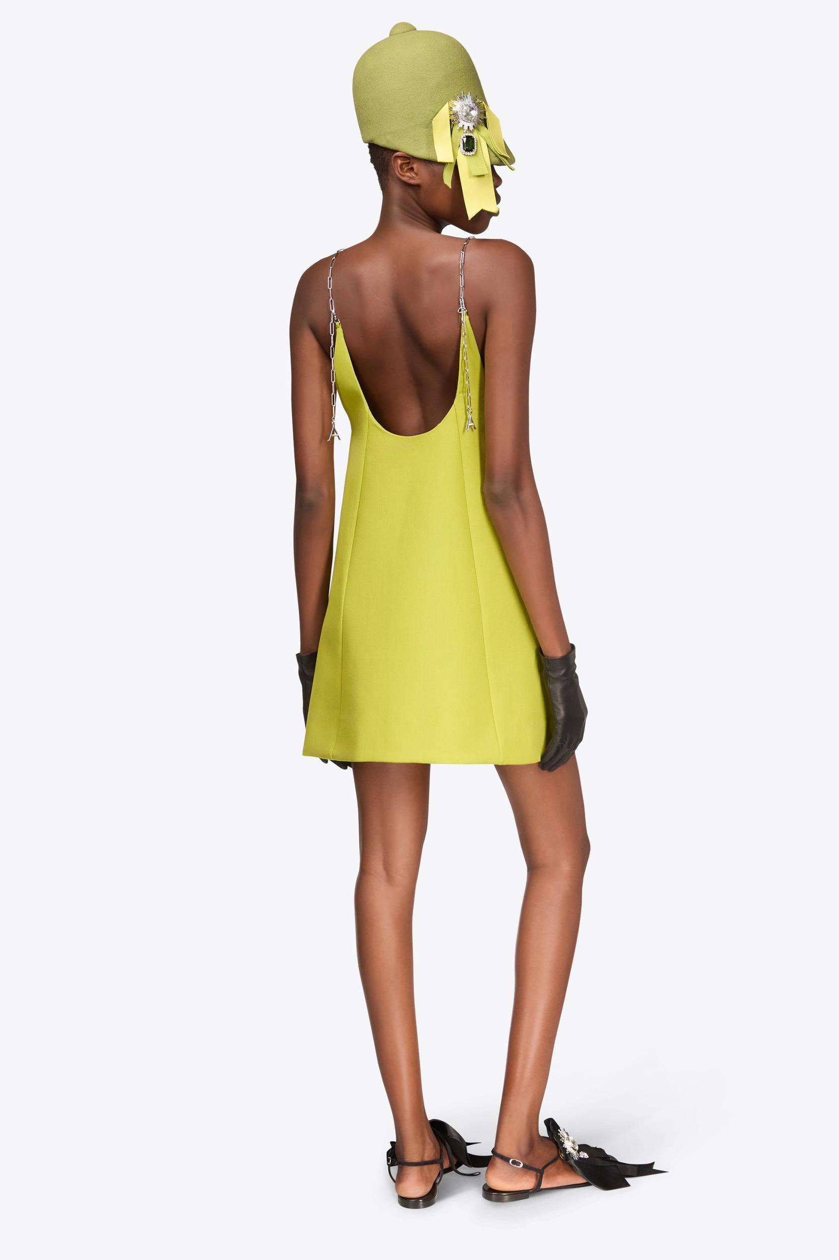 Crystal Embellished Bow Mini Dress Product Image