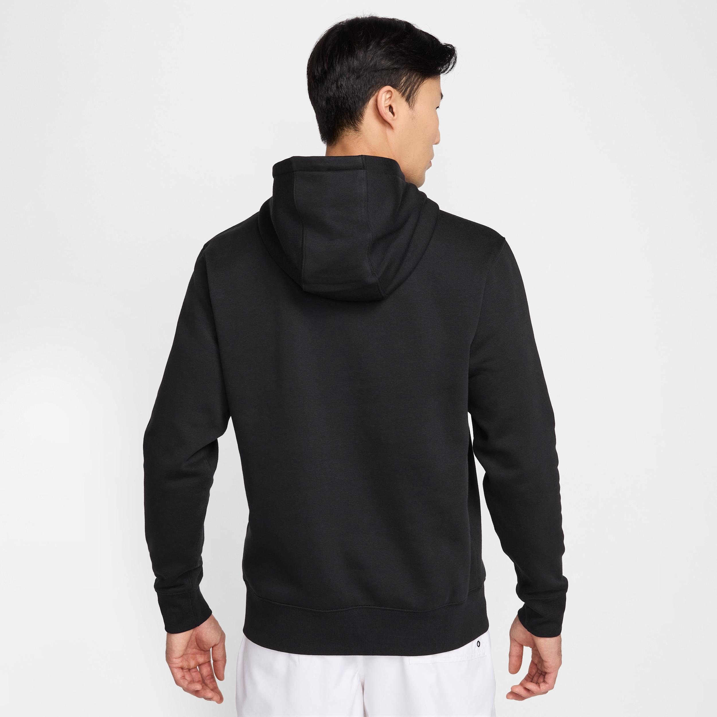 Men's Nike Club Pull-Over Fleece Hoodie, Size: Large, Black Product Image