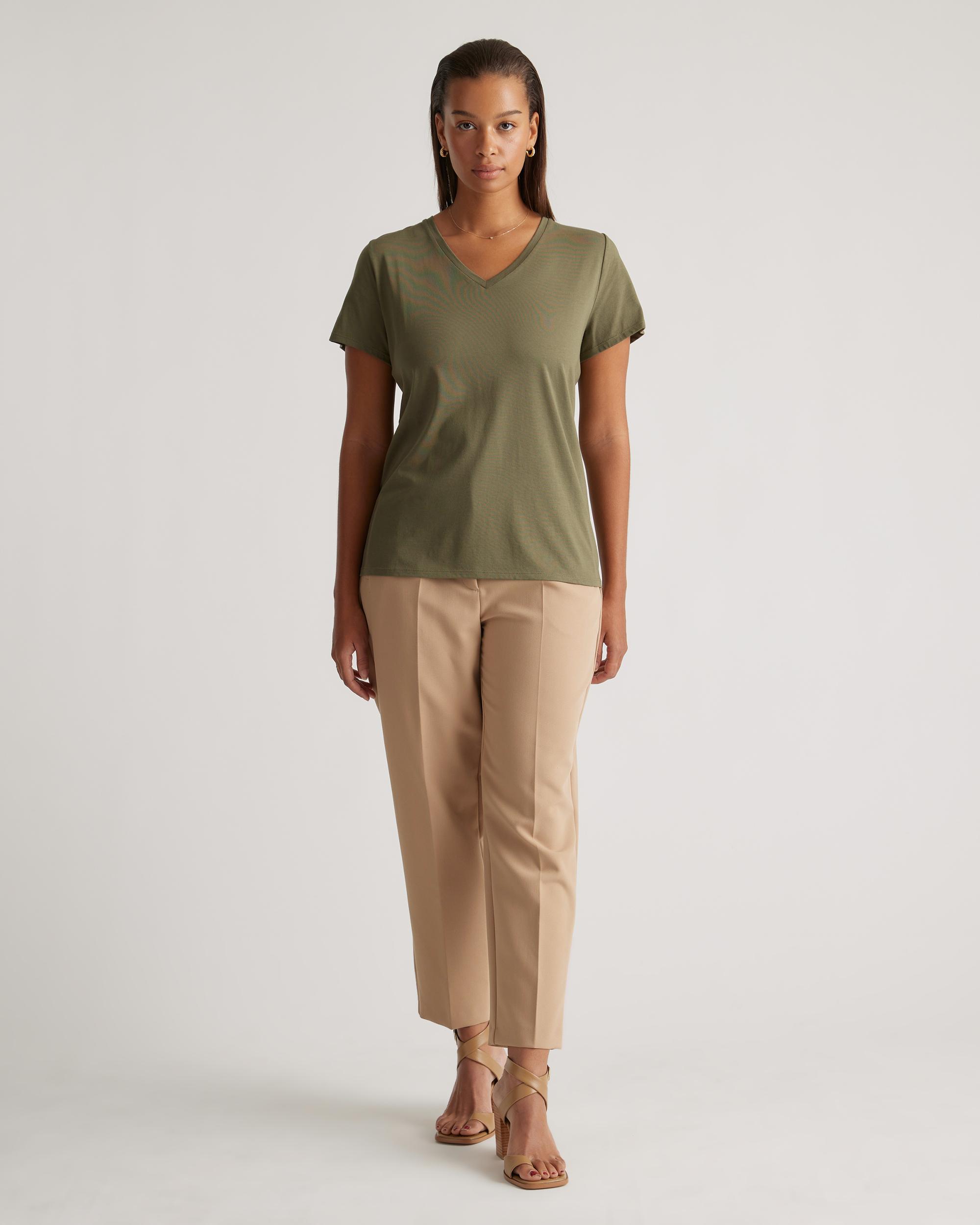 Quince | Women's Cotton Modal V-Neck T-Shirt Cotton/Modal Product Image