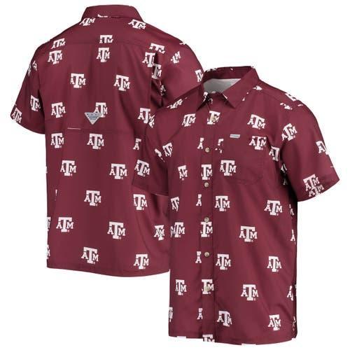 Columbia Men's Collegiate PFG Super Slack Tide Shirt - Texas A&M- Product Image