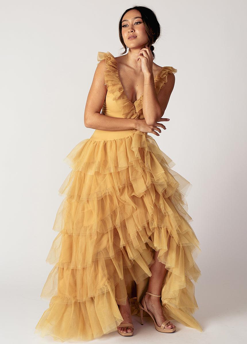 Adrienne Impact Dress in Butterscotch Female Product Image