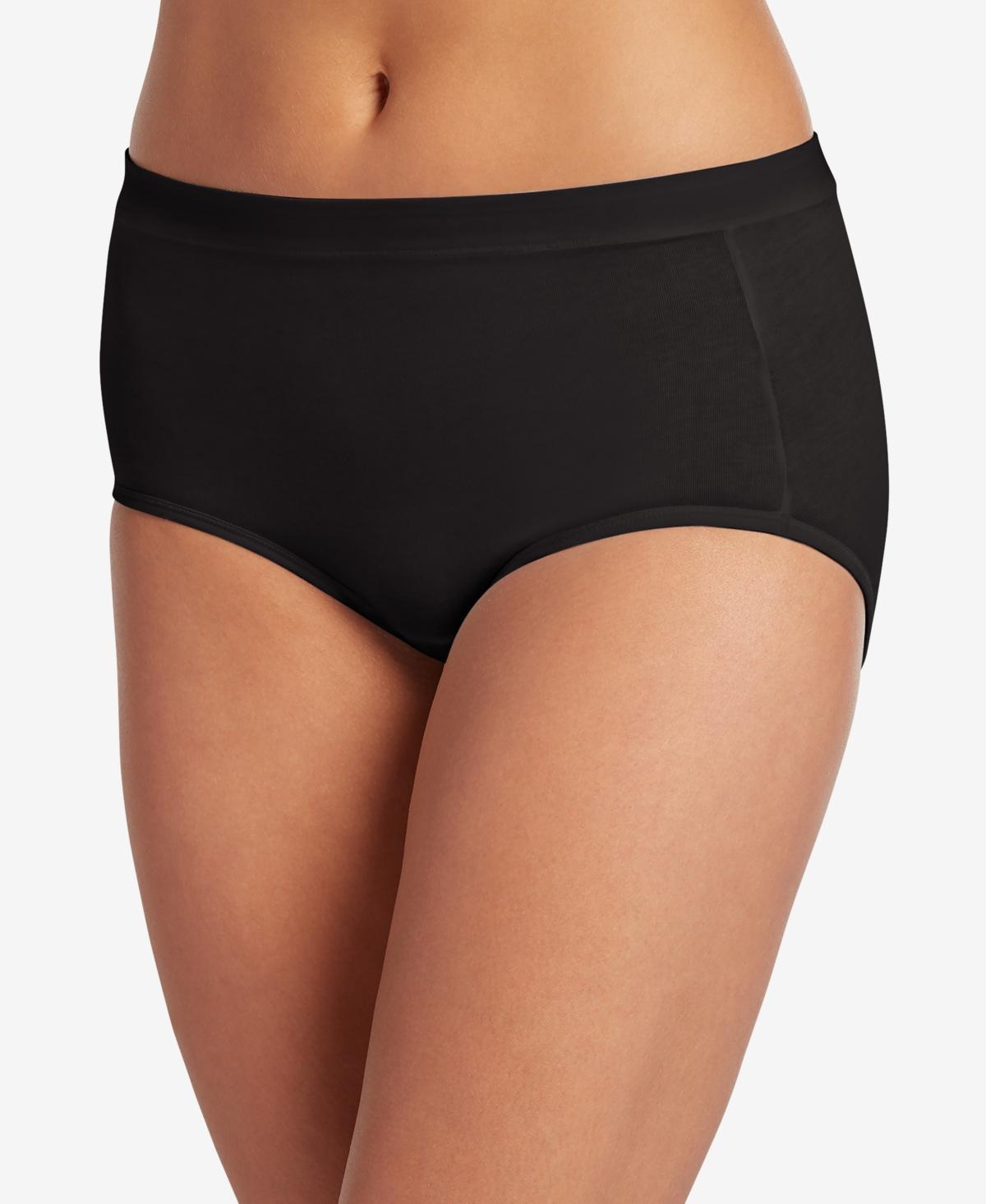 Womens Jockey Cotton Stretch Brief Panty 1556, Gray Grey Product Image