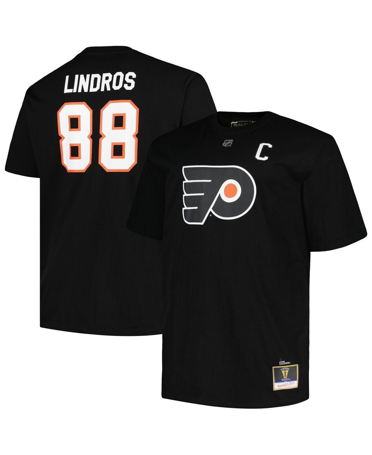 Men's Profile Eric Lindros Black Philadelphia Flyers Big & Tall Captain Patch Name & Number T-Shirt, Size: 3XB, Fly Black Product Image