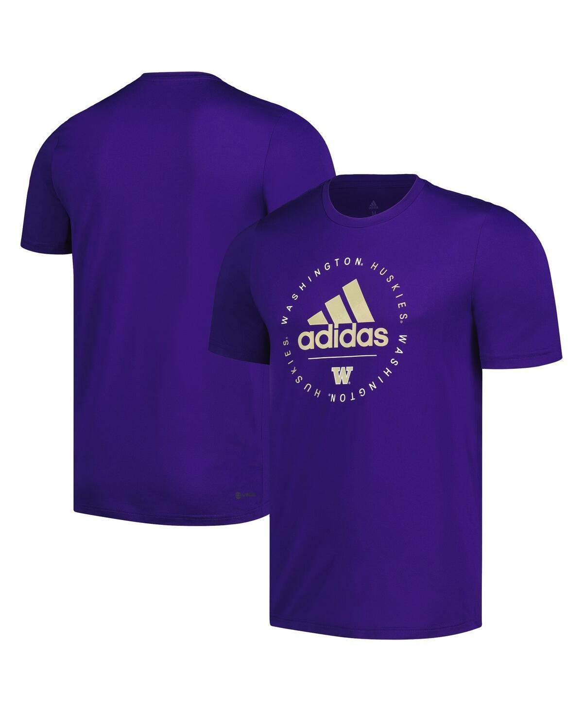 Men's adidas Purple Washington Huskies Stripe Up Pregame T-Shirt, Size: XL Product Image
