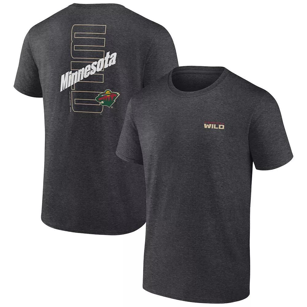 Men's Fanatics Branded Heather Charcoal Vegas Golden Knights Backbone T-Shirt, Size: Large, Lvk Charco Product Image