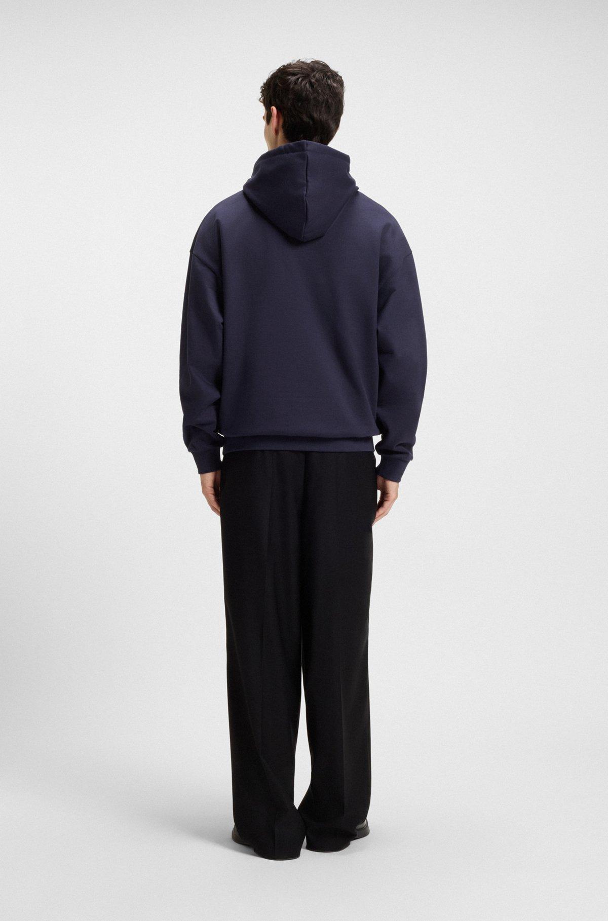 Oversize-fit hoodie in cotton terry with tonal logo Product Image