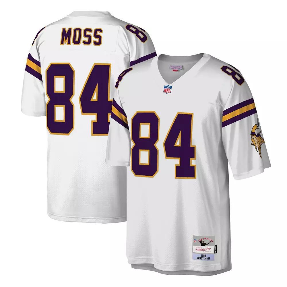 Men's Mitchell & Ness Randy Moss White Minnesota Vikings Legacy Replica Jersey, Size: 4XL Product Image