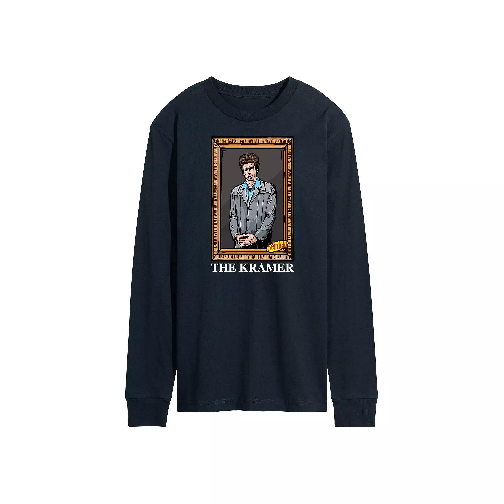 Mens Seinfeld The Kramer Long Sleeve Graphic Tee Blue Product Image
