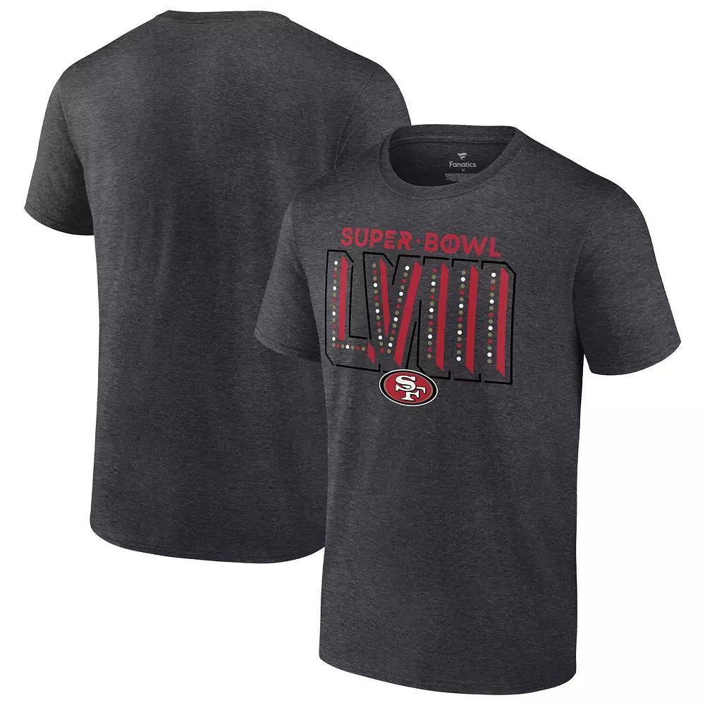 Men's Fanatics Branded Heather Charcoal San Francisco 49ers Super Bowl LVIII Local Team T-Shirt, Size: 4XL Product Image