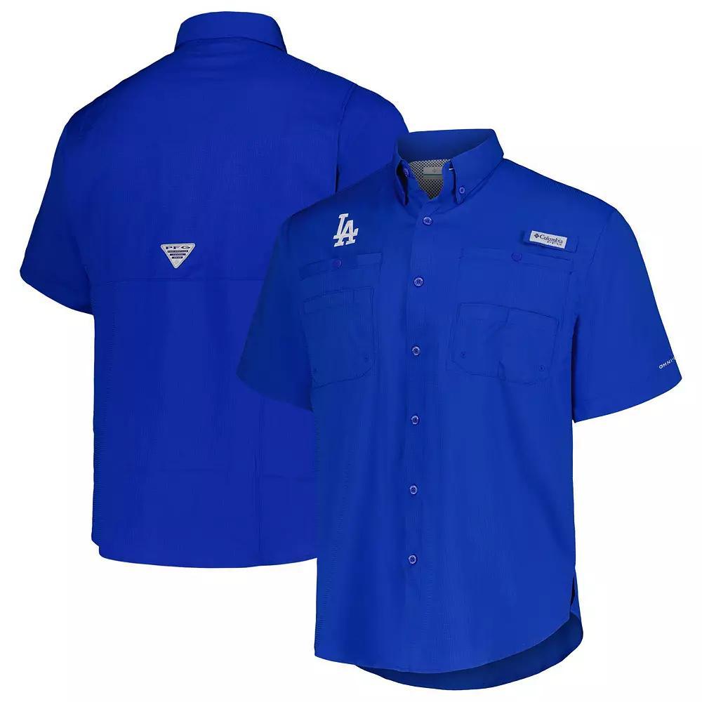Men's Columbia Royal Los Angeles Dodgers Tamiami Omni-Shade Button-Down Shirt, Size: XL, Blue Product Image