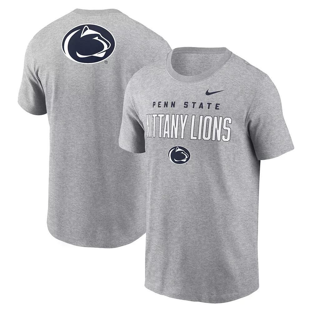 Men's Nike Heather Gray Penn State Nittany Lions Campus 2-Hit Primary Mascot T-Shirt, Size: 2XL, Grey Product Image
