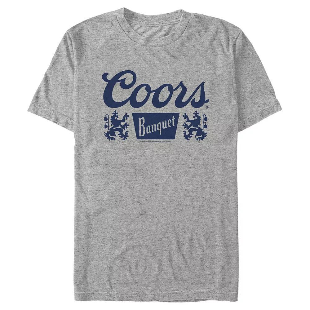 Men's Coors Light Coors Banquet Logo Graphic Tee, Size: XXL, Athletic Grey Product Image