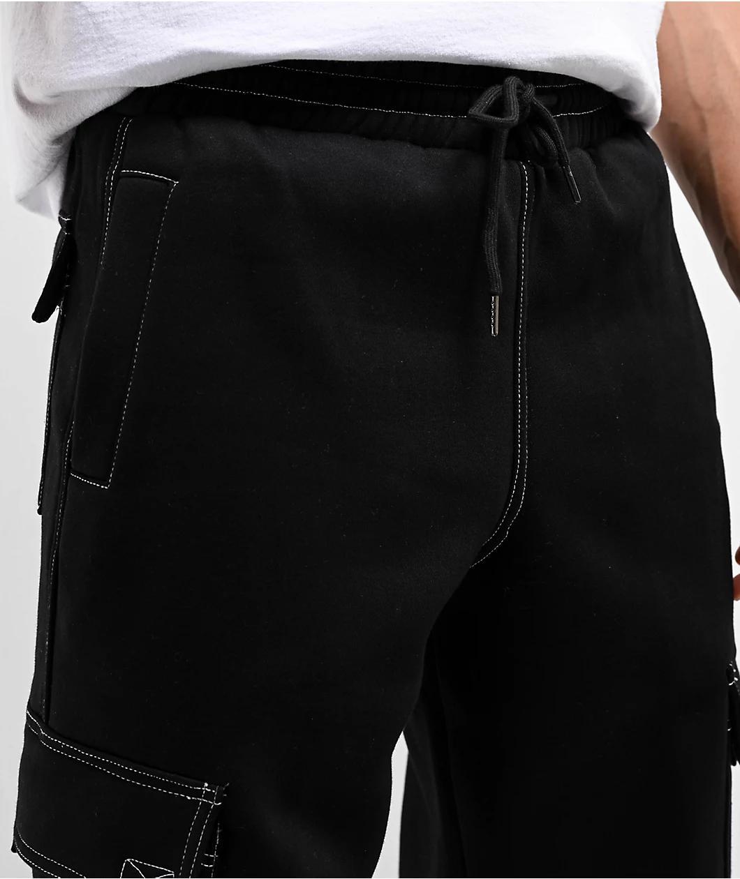 FB County Contrast Black Cargo Sweatpants Product Image