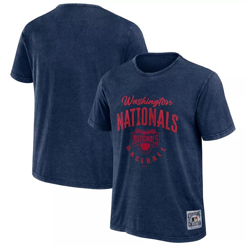 Men's Darius Rucker Collection by Fanatics Navy Washington Nationals Cooperstown Collection Washed T-Shirt, Size: Small, Blue Product Image