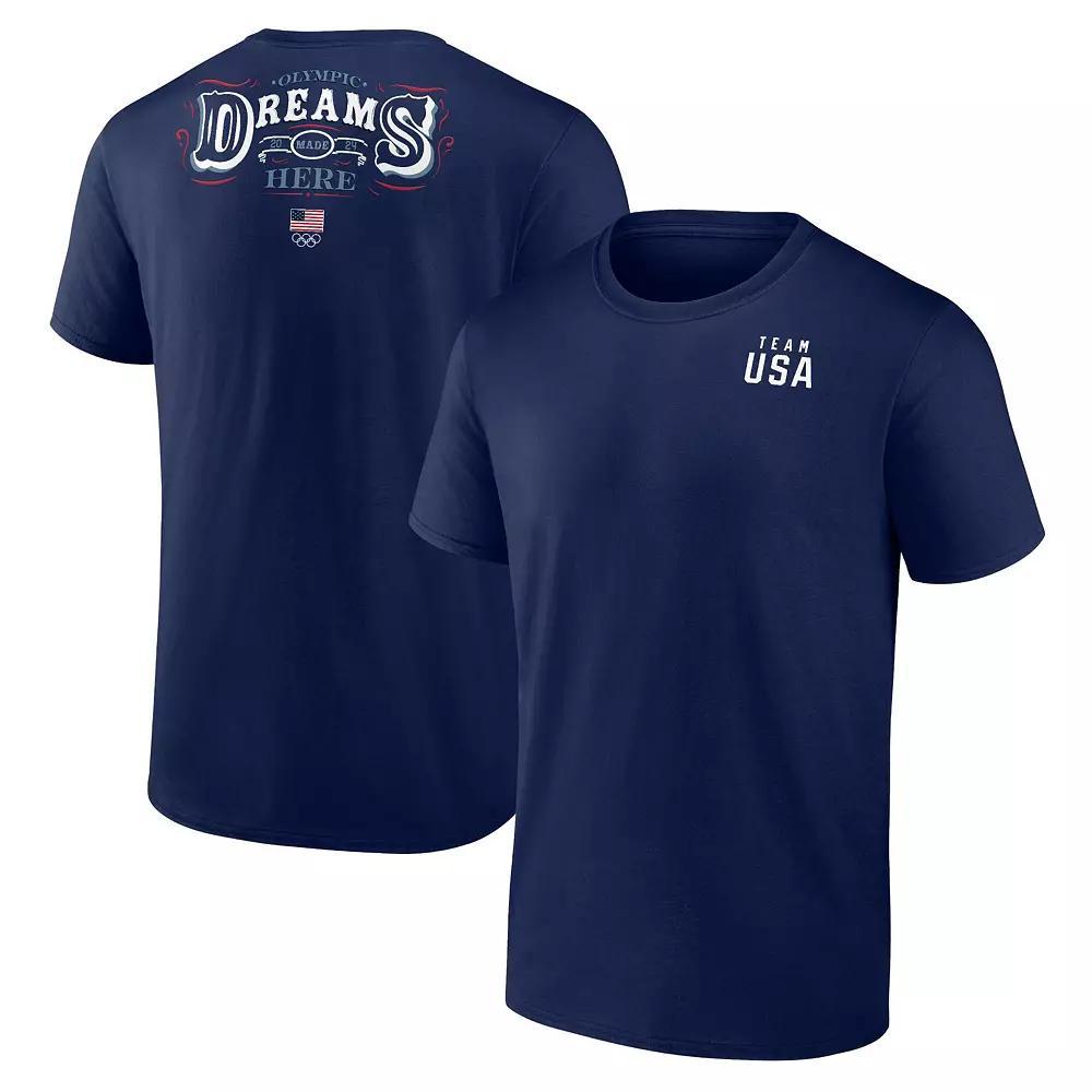 Men's Fanatics Navy Team USA Dreams Are Made Here T-Shirt, Size: Medium, Usa Blue Product Image