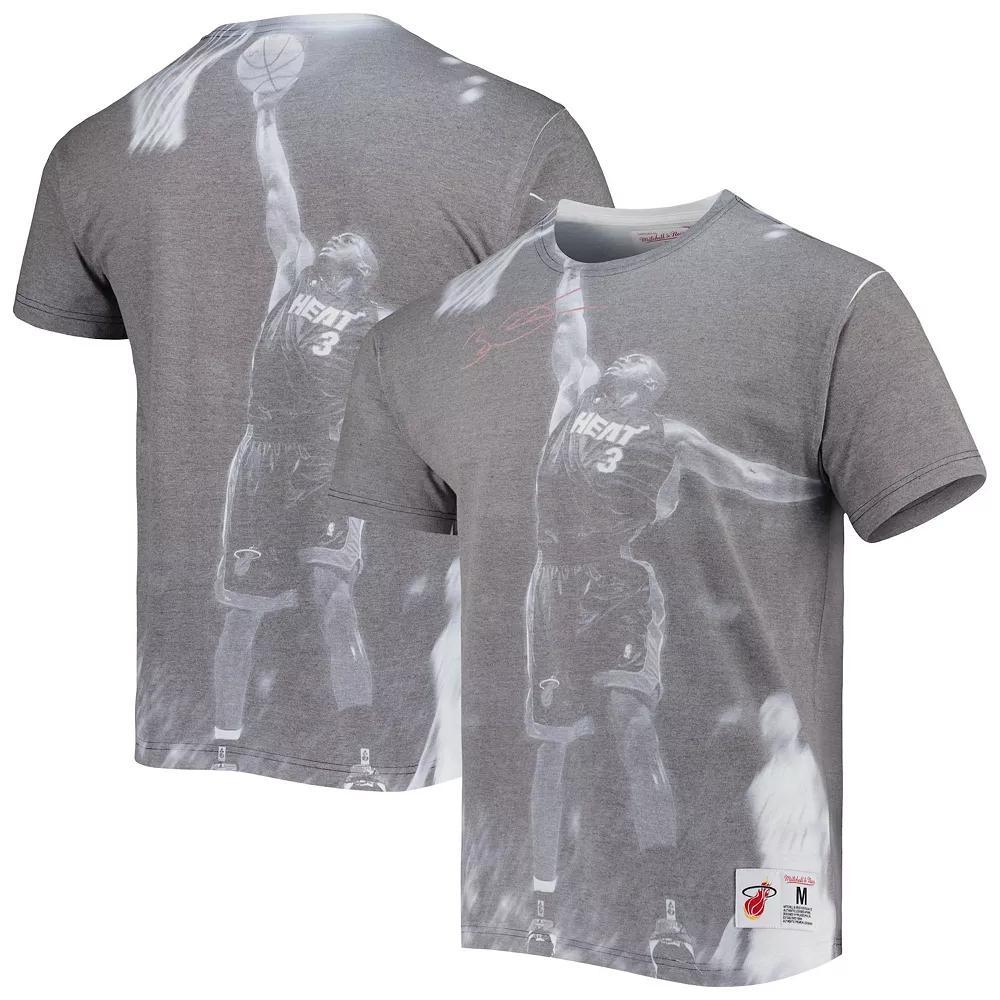 Men's Mitchell & Ness Dwyane Wade Heather Gray Miami Heat Above The Rim T-Shirt, Size: Medium, Grey Product Image