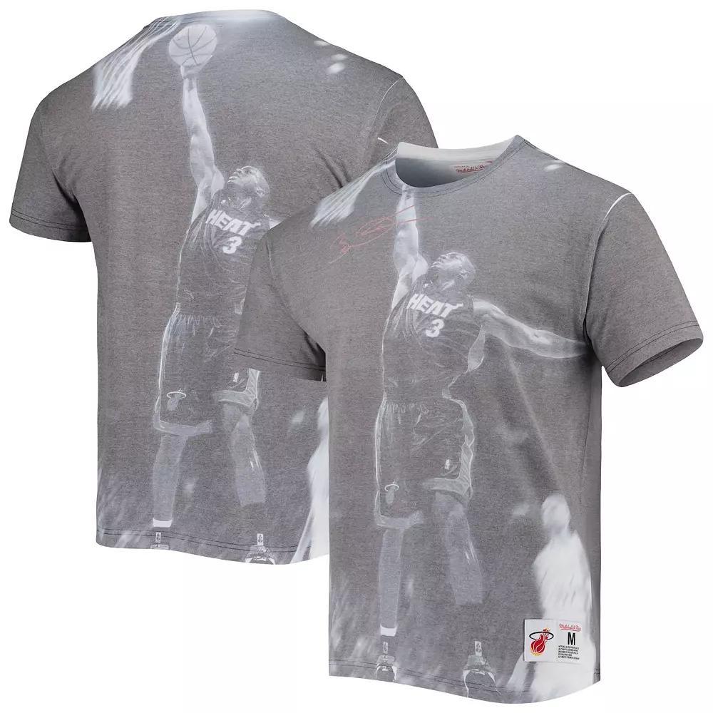 Men's Mitchell & Ness Dwyane Wade Heather Gray Miami Heat Above The Rim T-Shirt, Size: Medium, Grey Product Image