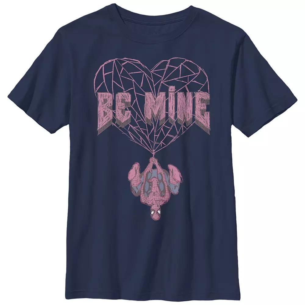 Boys 8-20 Husky Marvel Spider-Man Be Mine Graphic Tee, Boy's, Size: Large HUSKY, Blue Product Image