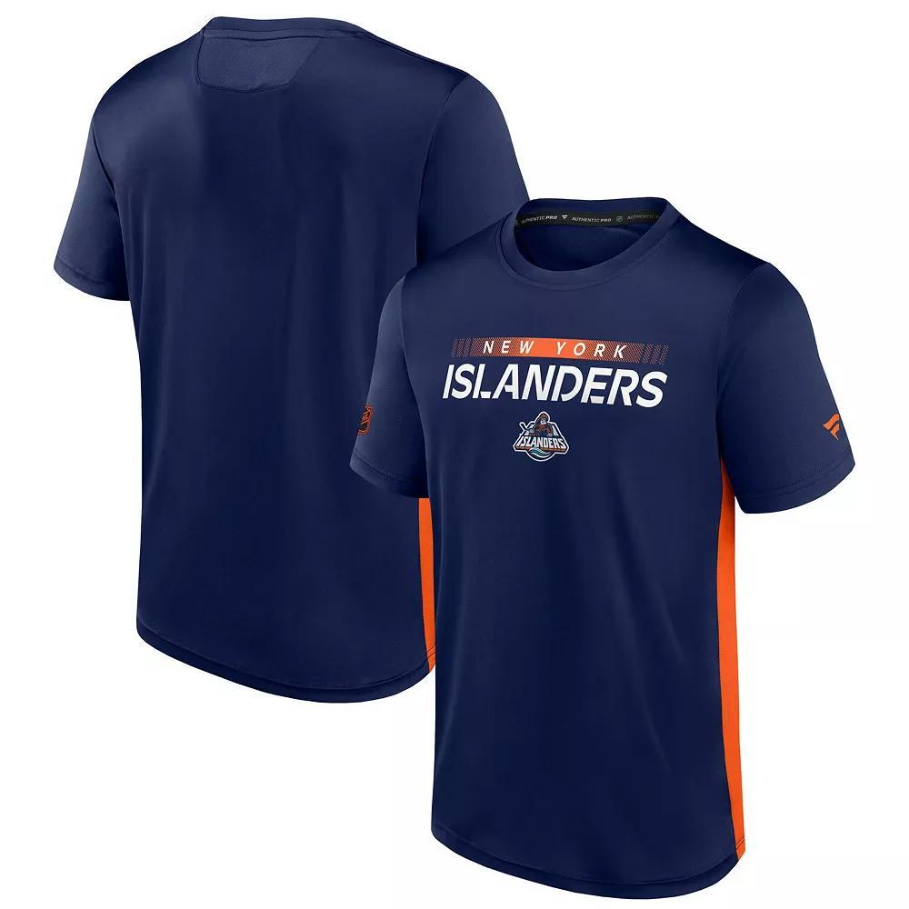 Men's Fanatics Branded Navy/Red Washington Capitals Authentic Pro Rink Tech T-Shirt, Size: Small, Blue Product Image