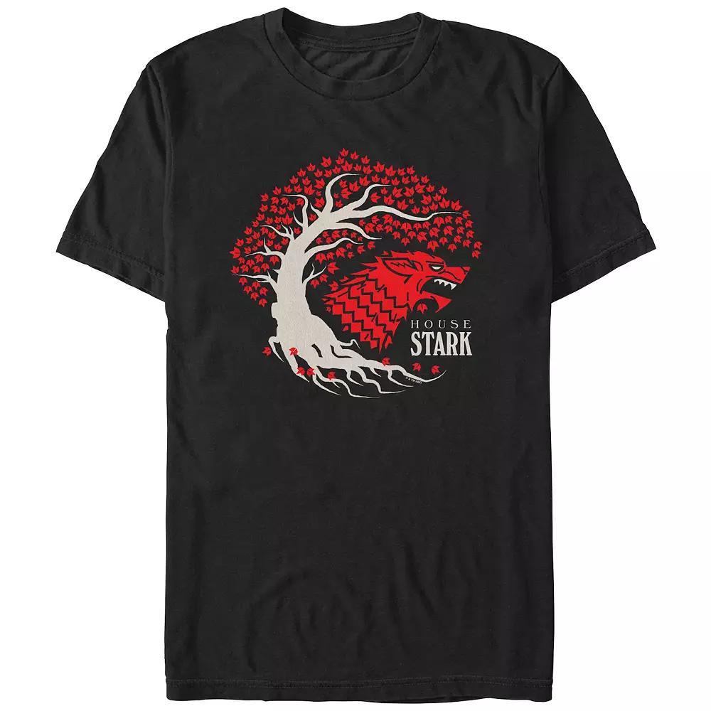 Men's Game Of Thrones House Stark Autumn Tree Graphic Tee, Size: XL, Black Product Image