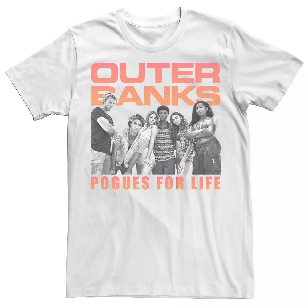 Men's Outer Banks Cast Black and White Photo Graphic Tee, Size: Small Product Image