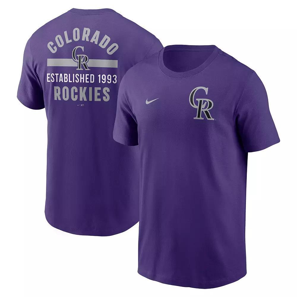 Men's Nike Purple Colorado Rockies 2-Hit T-Shirt, Size: Large Product Image