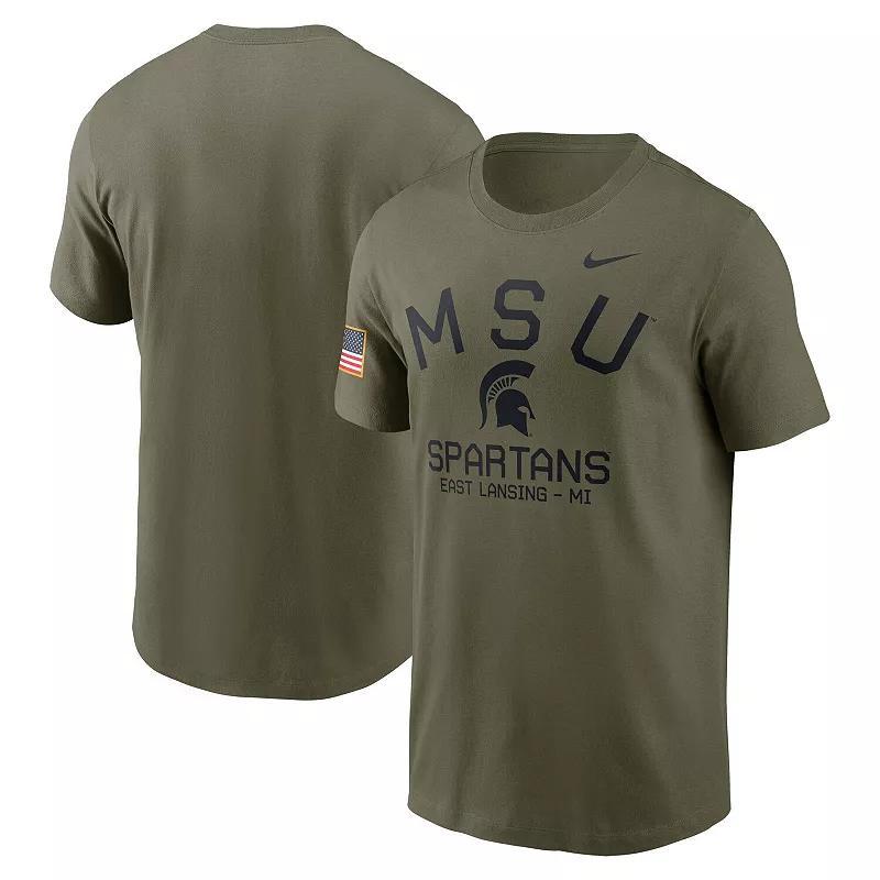 Men's Nike Olive Duke Blue Devils 2024 Military Appreciation Tonal Logo Performance T-Shirt, Size: Large, Team Product Image