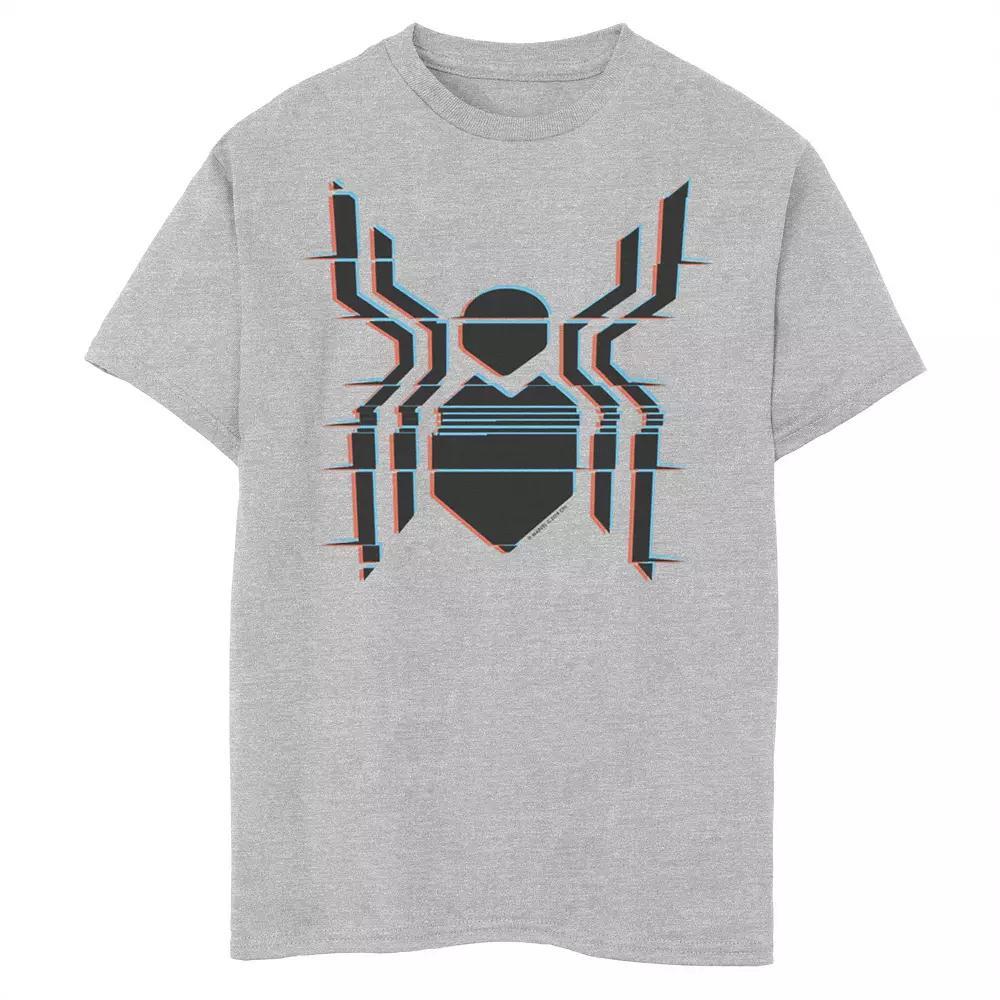 Boys 8-20 Marvel Spider-Man Far From Home Glitch Chest Logo Graphic Tee, Boys Athletic Grey Product Image