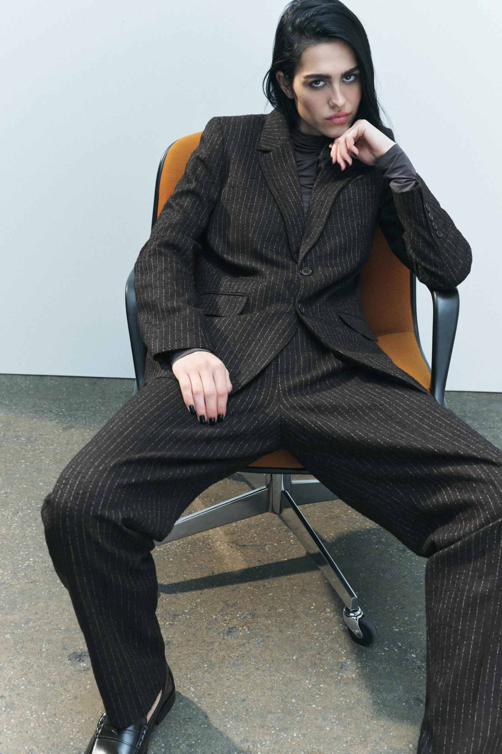 BAGGY PINSTRIPE PANTS ZW COLLECTION Product Image