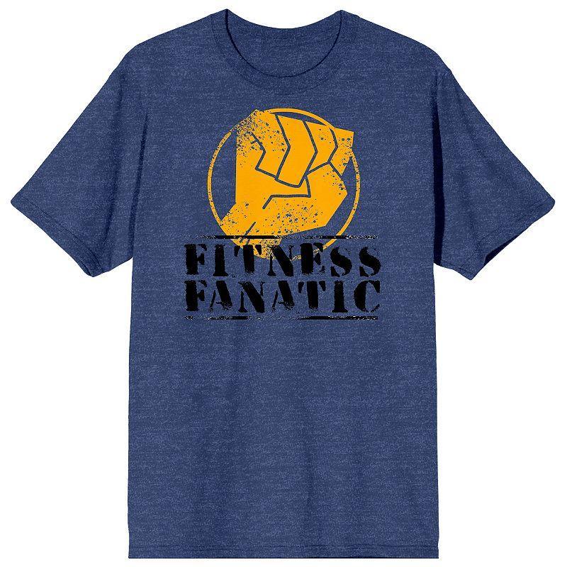 Men's Gym Culture Yellow Fist Tee, Size: Medium, Blue Product Image