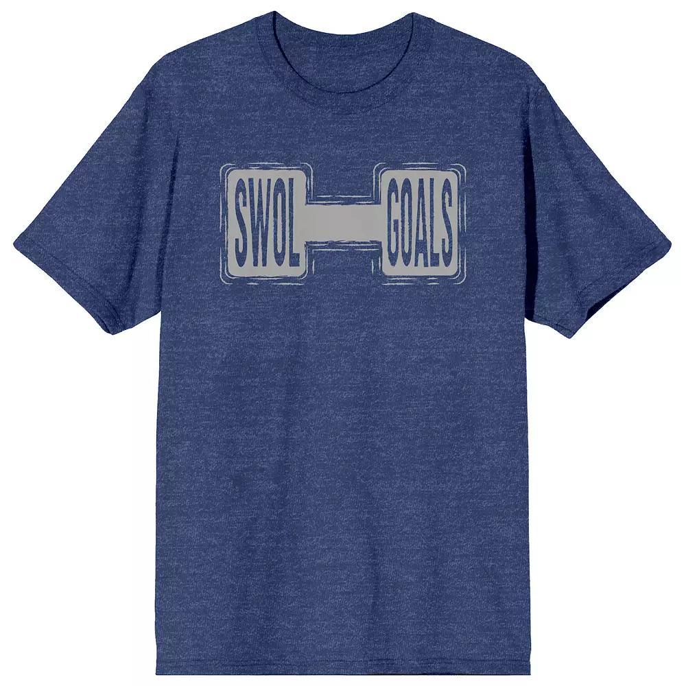 Men's Gym Culture Swol Goals Tee, Size: Medium, Blue Product Image