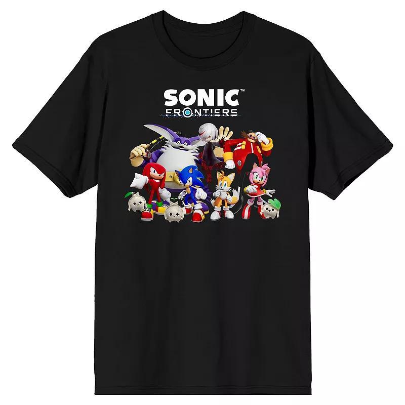 Men's Sonic Frontiers Videogame Graphic Tee, Size: Small, Black Product Image