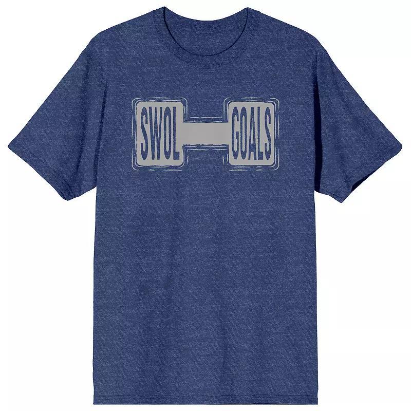Men's Gym Culture Swol Goals Tee, Size: Medium, Blue Product Image