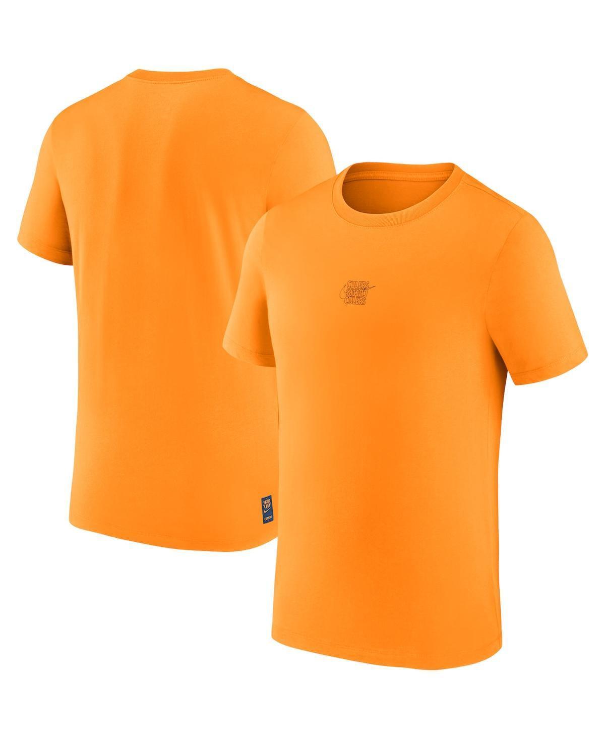 Men's Nike Orange Barcelona Club Swoosh T-Shirt, Size: Small, Bar Orange Product Image