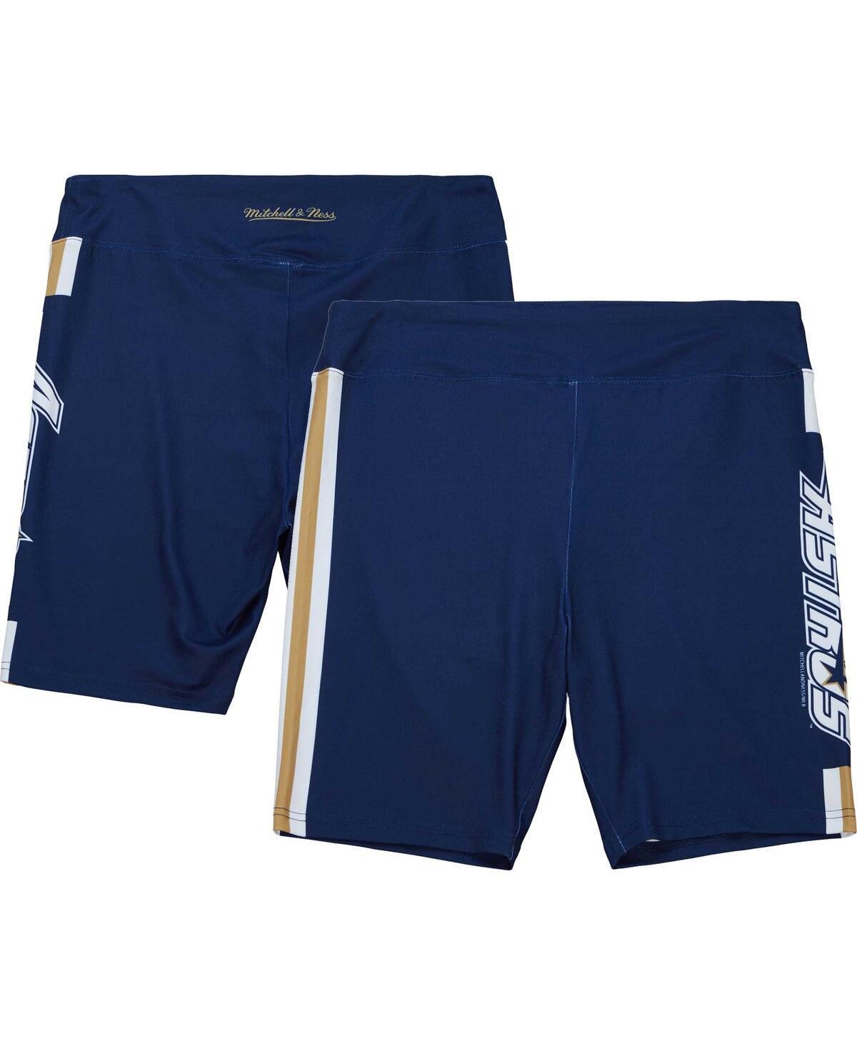 Women's Mitchell & Ness Navy Houston Astros Biker Shorts, Size: XL, Blue Product Image
