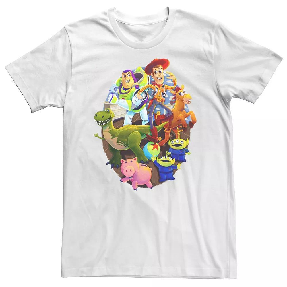 Big & Tall Disney / Pixar Toy Story Main Cast Circle Logo Tee, Men's, Size: 3XL Tall, White Product Image