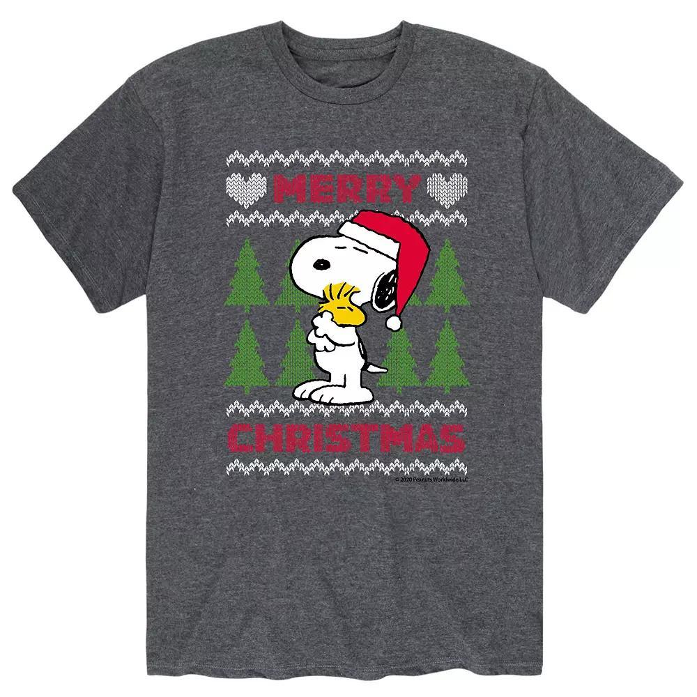 Mens Peanuts Sweater Tee Heather Grey Product Image