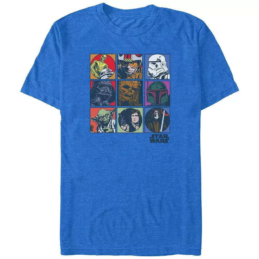 Big & Tall Star Wars Pop Art Vintage Portraits Graphic Tee, Men's, Size: 5XL, Royal Grey Product Image