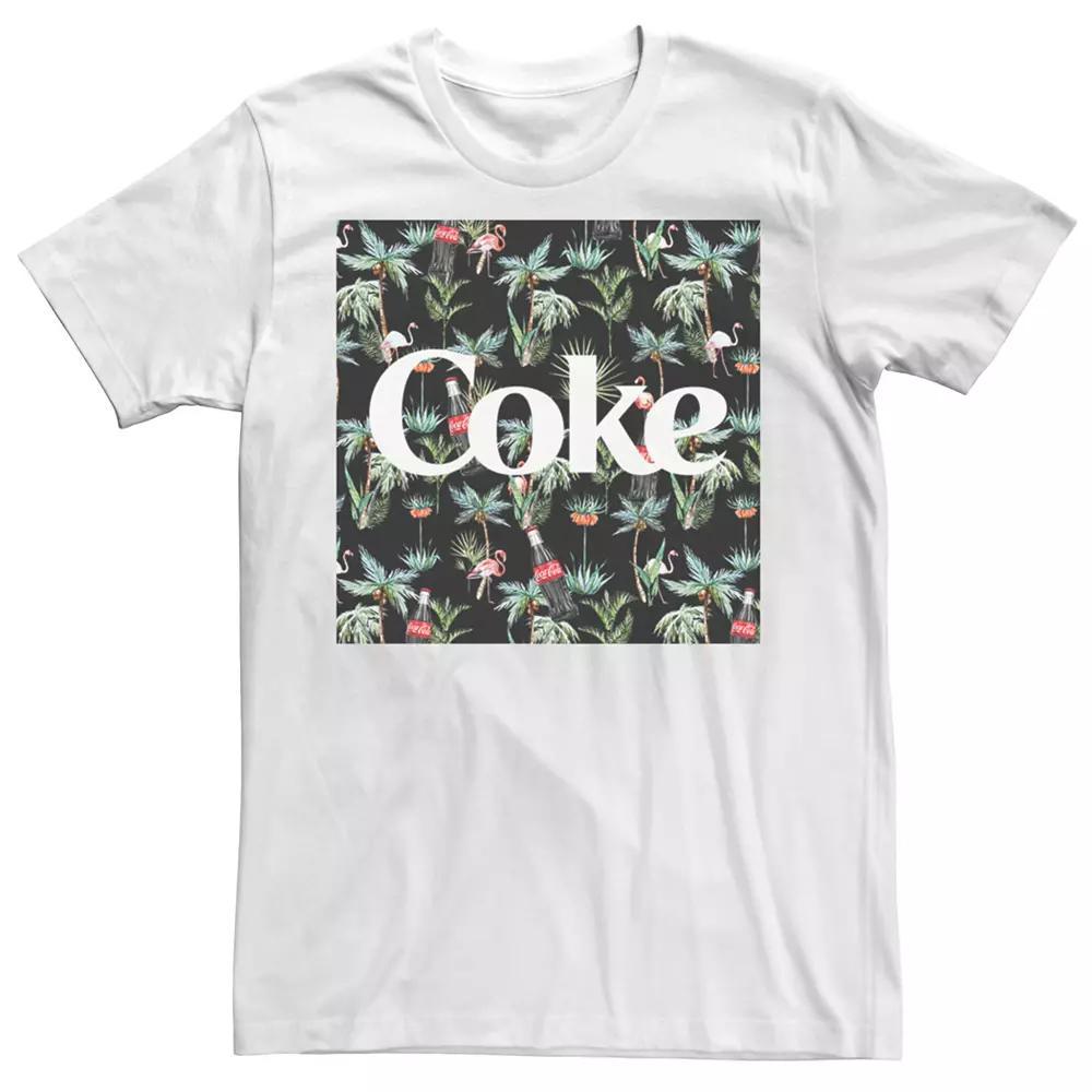 Men's Coca-Cola Tropic Tee, Size: Large, White Product Image