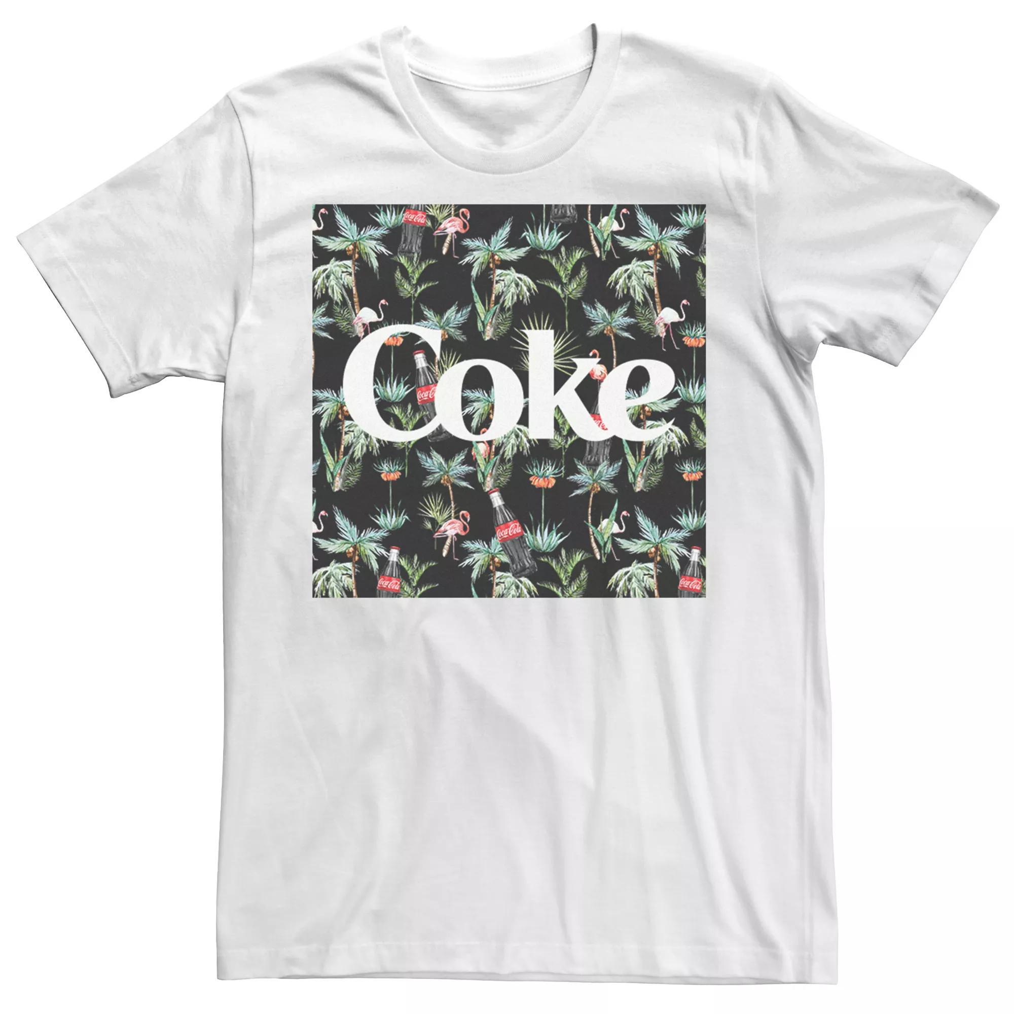 Men's Coca-Cola Tropic Tee, Size: Large, White Product Image