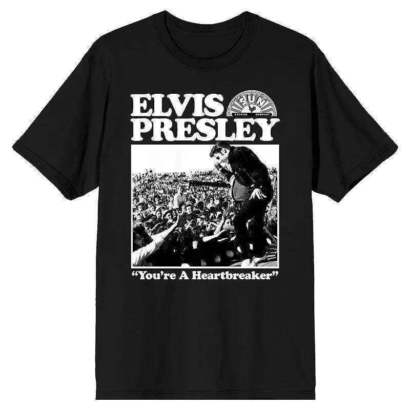 Men's Sun Records Elvis Presley Graphic Tee, Size: Large, Black Product Image