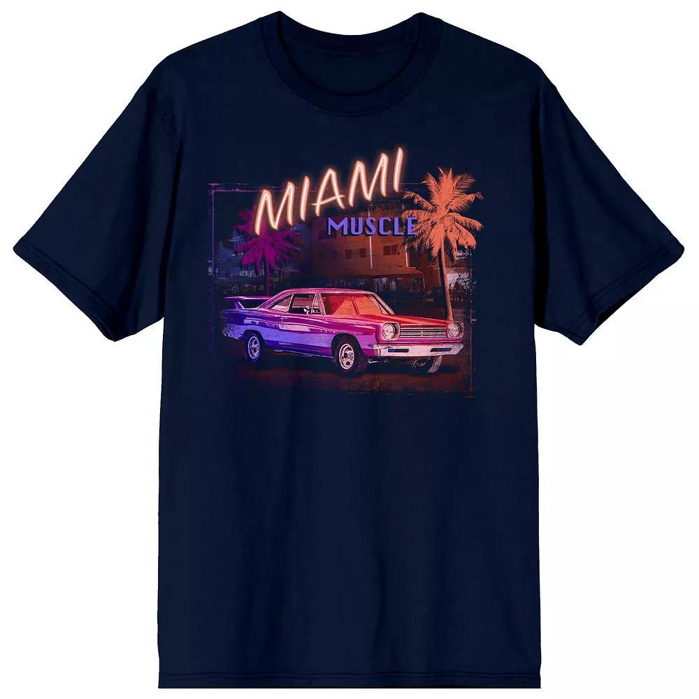 Mens Car Fanatic Miami Muscle Graphic Tee Product Image