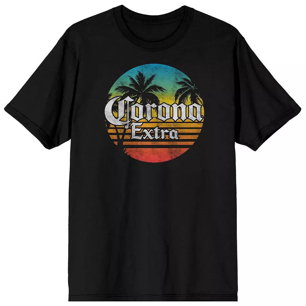 Men's Corona Logo Gradient Tee, Size: Small, Black Product Image