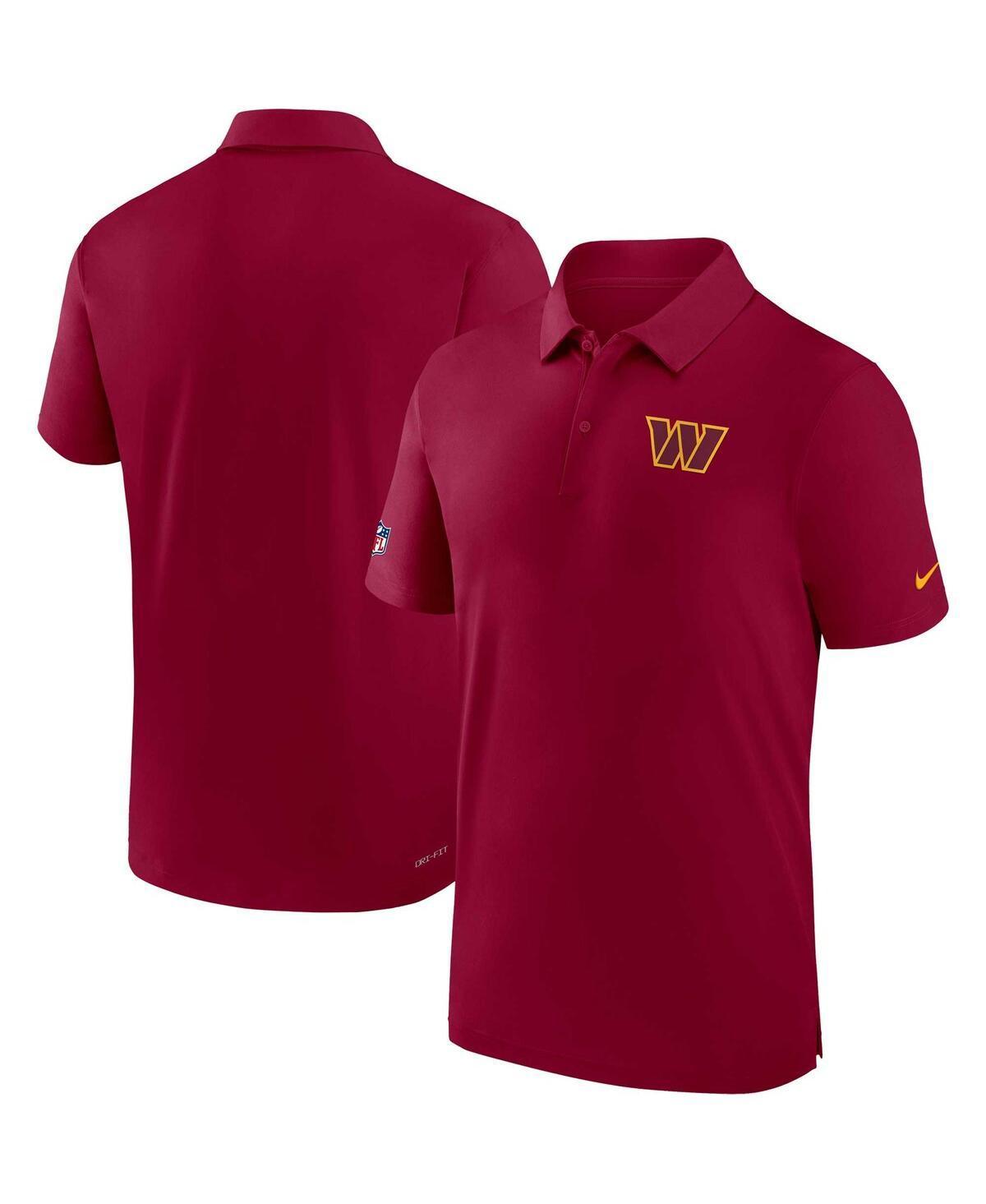 Mens Nike Burgundy Washington Commanders Sideline Coaches Dri-FIT Polo Product Image