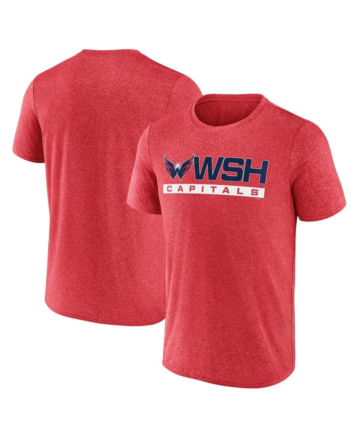 Men's Fanatics Branded Heather Red Washington Capitals Playmaker T-Shirt, Size: Large Product Image