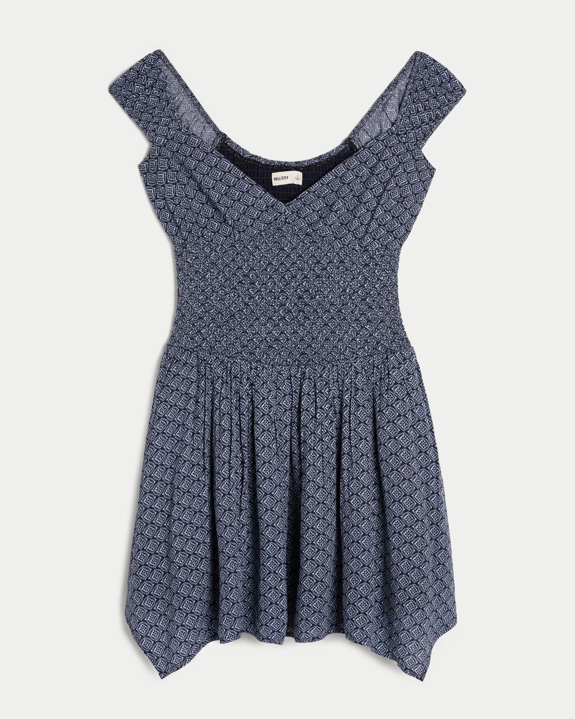 Off-the-Shoulder Asymmetrical Hem Mini Dress Product Image