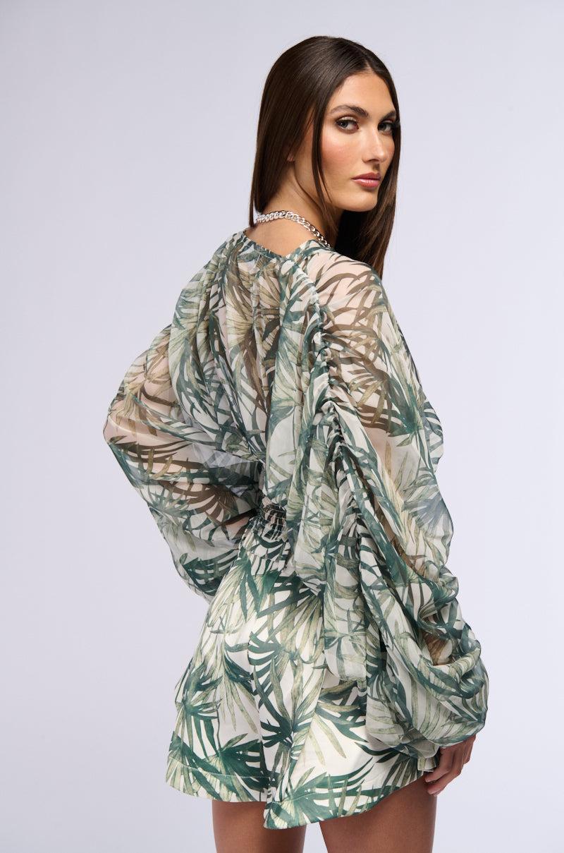SUMMER LOVIN LEAF PRINT BLOUSE Product Image