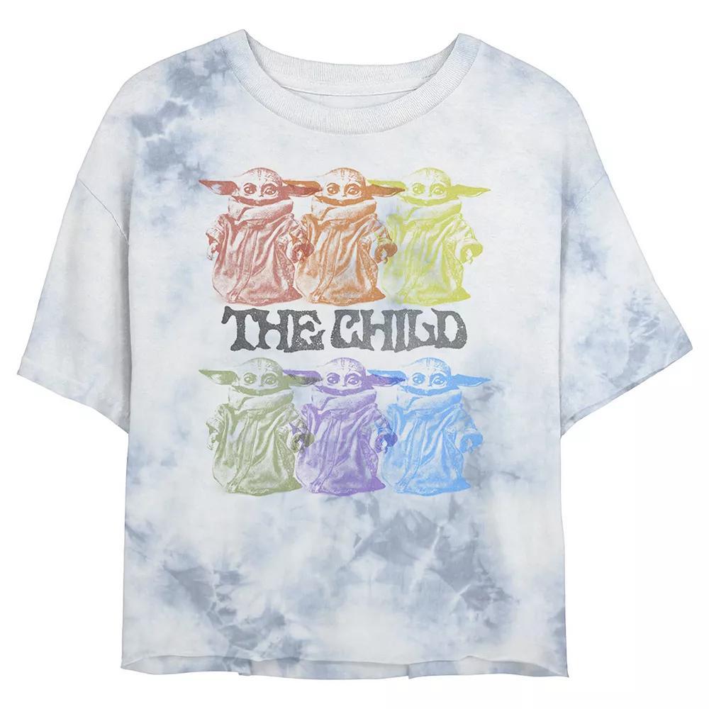 Juniors Star Wars: The Mandalorian Vintage Innocence Wash Crop Tee, Womens Product Image